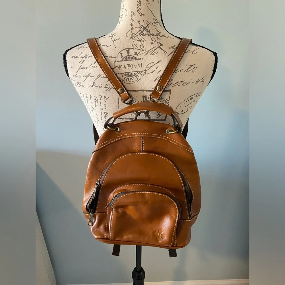 Patricia Nash brown leather backpack